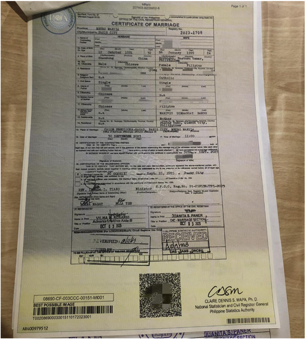 菲律宾卡林阿结婚证要带什么(办理流程)