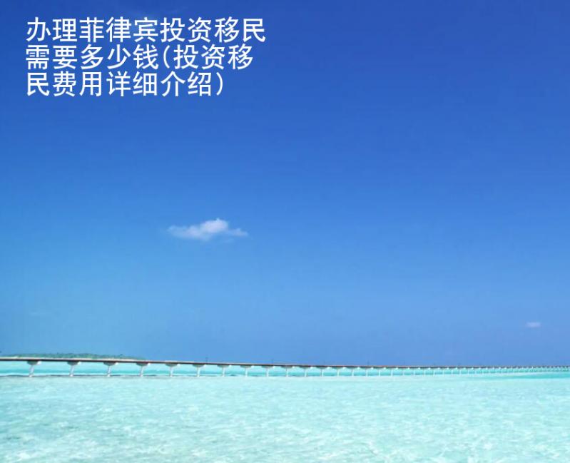 办理菲律宾投资移民需要多少钱(投资移民费用详细介绍)