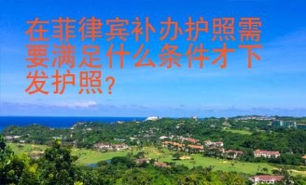 在菲律賓補辦護照需要滿足什么條件才下發(fā)護照