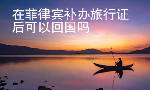 在菲律宾补办旅行证后可以回国吗