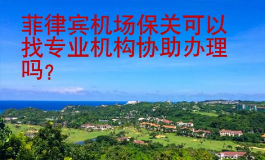 菲律宾机场保关可以找专业机构协助办理吗