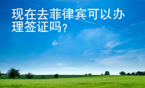 現(xiàn)在去菲律賓可以辦理簽證嗎？