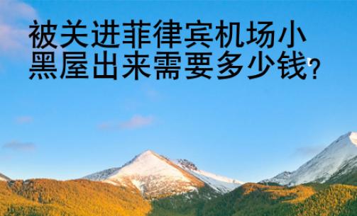 被关进菲律宾机场小黑屋出来需要<strong>多少钱</strong>