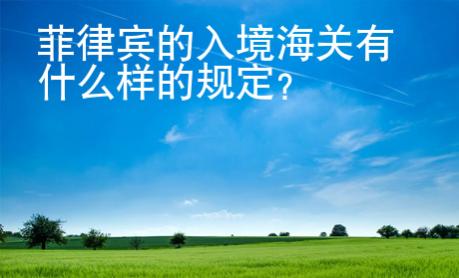 <strong>菲律宾</strong>的入境海关有什么样的规定