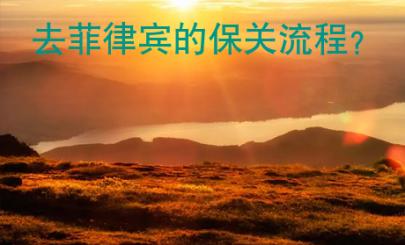 去菲律宾的保关流程？