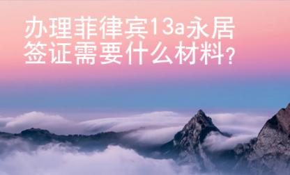 办理菲律宾13a永居签证需要什么材料？