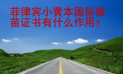 菲律宾小黄本国际疫苗证书有什么作用？